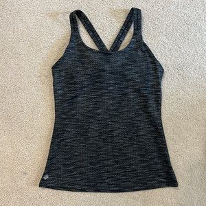 Athleta Racerback Tank Top ~ Black ~ S